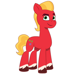 Size: 1200x1200 | Tagged: safe, artist:prixy05, imported from derpibooru, sprout cloverleaf, earth pony, pony, confident, g5, looking at you, male, my little pony: tell your tale, simple background, smiling, solo, stallion, transparent background, vector