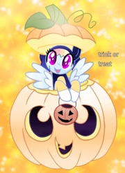 Size: 758x1054 | Tagged: safe, artist:alan-the-animeartist, imported from derpibooru, rainbow dash, pegasus, female, halloween, holiday, pumpkin, pumpkin bucket, solo