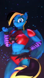 Size: 2160x3840 | Tagged: safe, artist:dawnyr, oc, oc only, anthro, 3d, breasts, clothes, female