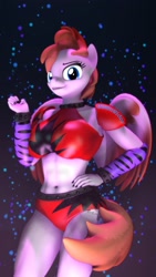 Size: 2160x3840 | Tagged: safe, artist:dawnyr, oc, oc only, anthro, 3d, breasts, clothes, female