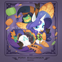 Size: 1024x1032 | Tagged: safe, artist:koyii-kong, imported from derpibooru, rarity, cat, pony, unicorn, butt, candy, clothes, costume, dress, female, food, halloween, halloween costume, holiday, licking, lidded eyes, lollipop, looking at you, lying down, mare, plot, rearity, smiling, smiling at you, socks, solo, tongue out, witch costume