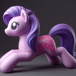 Size: 1024x1024 | Tagged: safe, imported from derpibooru, inflatable pony, ai content, ai generated, inflatable, purple pony