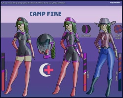 Size: 2500x2000 | Tagged: safe, artist:devillustart, imported from derpibooru, oc, oc:camp fire(fireverse), human, equestria girls, clothes, fireheart76's latex suit design, gloves, humanized, latex, latex boots, latex gloves, latex suit, prisoners of the moon, reference sheet, rubber, rubber boots, rubber gloves, rubber suit