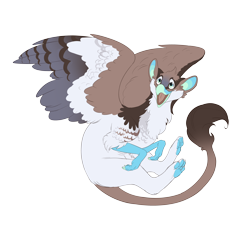 Size: 4000x4000 | Tagged: safe, artist:cookiehalo, imported from derpibooru, oc, oc only, oc:ablavis, griffon, chest fluff, claws, feathered wings, female, griffon oc, paw pads, paws, simple background, solo, spread wings, transparent background, wings