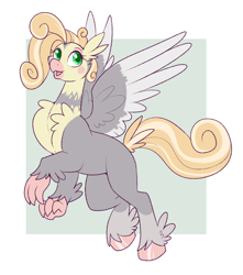 Size: 794x898 | Tagged: safe, artist:lulubell, imported from derpibooru, oc, oc only, oc:chirp, classical hippogriff, hippogriff, solo