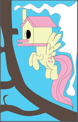 Size: 394x613 | Tagged: safe, artist:polorenzielephant, imported from derpibooru, fluttershy, pegasus, bird house, cloud, faceless female, female, illustrator, mare, offscreen character, tree, tree branch, wat