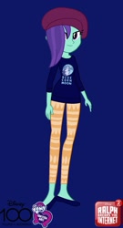 Size: 891x1655 | Tagged: safe, artist:robertsonskywa1, imported from derpibooru, equestria girls, blue background, casual, clothes, disney, disney 100, disney princess, equestria girls-ified, female, g5, g5 to equestria girls, generation leap, leggings, long sleeved shirt, long sleeves, onyx, photo, pocahontas, ralph breaks the internet, shirt, simple background, solo