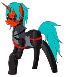 Size: 2245x2612 | Tagged: safe, artist:timejumper, imported from derpibooru, oc, oc:caliber, oc:only, pony, robot, robot pony, arcatar animatronics, signalis