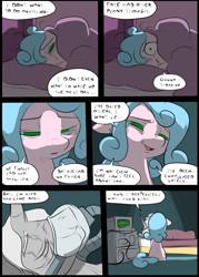 Size: 1024x1431 | Tagged: safe, artist:metal-kitty, imported from derpibooru, oc, oc:lockette, oc:star flare (mlp project), comic:mlp project, 2016, bed, comic, crying, hospital bed, old art, respirator, smiling