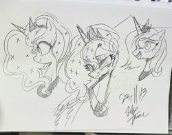 Size: 2311x1808 | Tagged: safe, artist:jully-park, imported from derpibooru, princess luna, alicorn, pony, doodle, female, mare, pencil drawing, s1 luna, traditional art