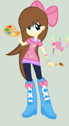 Size: 338x612 | Tagged: safe, artist:cutecutederpypony14, imported from derpibooru, oc, equestria girls, boots, clothes, denim, equestria girls-ified, high heel boots, jeans, pants, pinkie pie's boots, shirt, shoes, solo