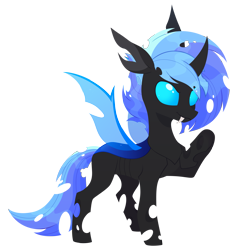 Size: 3411x3591 | Tagged: safe, artist:belka-sempai, imported from derpibooru, oc, oc only, changeling, changeling oc, simple background, solo, transparent background