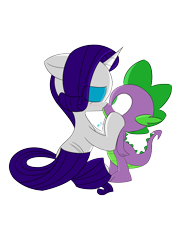 Size: 5000x7000 | Tagged: safe, artist:25ultragamer, imported from derpibooru, rarity, spike, dragon, pony, unicorn, absurd resolution, blushing, duo, female, hoof on cheek, kiss on the lips, kissing, male, ship:sparity, shipping, simple background, straight, transparent background