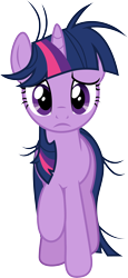 Size: 3000x6524 | Tagged: safe, artist:cloudy glow, imported from derpibooru, twilight sparkle, lesson zero, .ai available, messy mane, simple background, solo, transparent background, vector