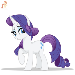 Size: 3000x3000 | Tagged: safe, artist:r4hucksake, imported from derpibooru, rarity, pony, raised hoof, simple background, solo, transparent background