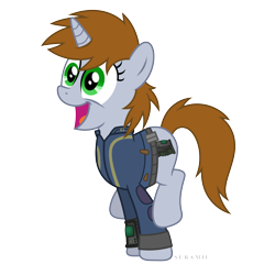 Size: 6500x6500 | Tagged: safe, artist:suramii, imported from derpibooru, oc, oc:littlepip, pony, unicorn, fallout equestria, absurd resolution, clothes, cute, female, jumpsuit, mare, ocbetes, pipabetes, simple background, solo, transparent background, vault suit, vector