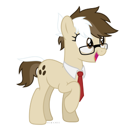 Size: 6000x6000 | Tagged: safe, artist:suramii, imported from derpibooru, oc, oc:caroline, earth pony, pony, absurd resolution, female, glasses, mare, necktie, simple background, solo, transparent background