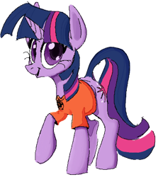 Size: 950x1064 | Tagged: safe, artist:norre, twilight sparkle, pony, unicorn, aggie.io, clothes, shirt, simple background, solo, transparent background