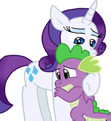 Size: 673x737 | Tagged: safe, artist:cmara, imported from derpibooru, rarity, spike, dragon, pony, unicorn, comforting, duo, female, hug, male, mare, ship:sparity, shipping, straight, winged spike, wings