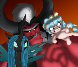 Size: 960x832 | Tagged: safe, artist:aleximusprime, artist:frownfactory, edit, editor:incredibubbleirishguy, imported from derpibooru, cozy glow, lord tirek, queen chrysalis, antagonist, cats don't dance, darla dimple, duo, duo female, female, legion of doom, male, max (cats don't dance), mean three, trio