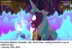 Size: 960x653 | Tagged: safe, imported from derpibooru, screencap, opaline arcana, alicorn, pony, spoiler:g5, spoiler:my little pony: tell your tale, spoiler:tyts01e67, chris chan, fake history, fire, g5, my little pony: tell your tale, the rise and fall