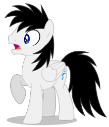 Size: 3461x3998 | Tagged: safe, artist:creedyboy124, imported from derpibooru, oc, oc only, oc:shane park, pegasus, male, shocked, simple background, solo, stallion, surprised, transparent background, vector