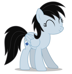 Size: 3400x3464 | Tagged: safe, artist:creedyboy124, imported from derpibooru, oc, oc only, oc:chloe park, pegasus, eyes closed, female, mare, simple background, smiling, solo, transparent background, vector