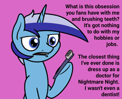 Size: 1280x1039 | Tagged: safe, artist:ewoudcponies, imported from derpibooru, minuette, pony, unicorn, solo, toothbrush