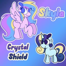 Size: 1000x1000 | Tagged: safe, artist:cosmicriff, imported from derpibooru, oc, children, name, offspring, parent:princess cadance, parent:shining armor, parents:shiningcadance, siblings