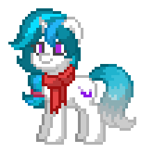 Size: 220x220 | Tagged: safe, imported from derpibooru, oc, oc only, oc:frost rhythm, pony, unicorn, pony town, clothes, female, mare, scarf, simple background, solo, transparent background