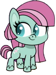 Size: 199x263 | Tagged: safe, artist:pascalmulokozi2, edit, edited screencap, imported from derpibooru, screencap, earth pony, pony, my little pony: pony life, spoiler:pony life s02e10, female, mare, minty (g4), not a vector, simple background, solo, the great cowgirl hat robbery, transparent background