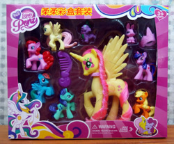 Size: 500x413 | Tagged: safe, artist:datnaro, imported from derpibooru, applejack, fluttershy, pinkie pie, princess celestia, rainbow dash, rarity, spike, twilight sparkle, alicorn, dragon, earth pony, pegasus, unicorn, ages 3+, alicornified, blind bag, bootleg, chinese, choking hazard, comb, female, fluttercorn, fun lovely pony, hug, male, mane six, mare, race swap, stock vector, stolen fanart, toy