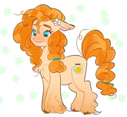 Size: 2048x1888 | Tagged: safe, artist:fluttr3, imported from derpibooru, pear butter, earth pony, pony, heart, heart eyes, simple background, smiling, solo, unshorn fetlocks, white background, wingding eyes