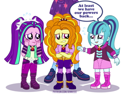 Size: 1100x828 | Tagged: safe, artist:jennieoo, imported from derpibooru, adagio dazzle, aria blaze, sonata dusk, twilight sparkle, equestria girls, age regression, commission, scared, show accurate, simple background, toddler, transparent background, vector, younger