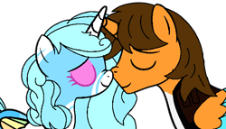 Size: 600x344 | Tagged: safe, artist:jemimasparkle, imported from derpibooru, oc, oc only, oc:ej, oc:jemima sparkle, alicorn, alicorn oc, female, horn, male, nuzzling, shipping, solo, straight, wings