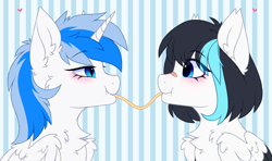 Size: 5051x2990 | Tagged: safe, artist:pesty_skillengton, imported from derpibooru, oc, alicorn, pegasus, pony, bust, cute, female, heart, love, mare, wings