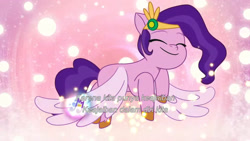 Size: 3072x1727 | Tagged: safe, imported from derpibooru, screencap, pipp petals, pegasus, pony, spoiler:g5, spoiler:my little pony: tell your tale, spoiler:tyts01e67, cutie mark, eyes closed, female, flying, g5, mare, my little pony: tell your tale, smiling, solo, spread wings, the rise and fall, wings