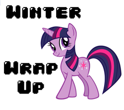 Size: 775x684 | Tagged: safe, artist:durpy, artist:polygonical, edit, imported from derpibooru, twilight sparkle, pony, unicorn, season 1, winter wrap up, 8-bit, female, g4, game boy, mare, pose, simple background, solo, song cover, stock vector, unicorn twilight, vector, white background, winter wrap up song