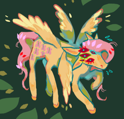 Size: 2048x1959 | Tagged: safe, artist:poniesart, imported from derpibooru, fluttershy, pony, four wings, fusion, fusion:fluttershy, fusion:spooky fluttershy, multiple eyes, multiple wings, six legs, wings