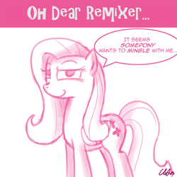 Size: 1024x1024 | Tagged: dead source, safe, artist:flirtershy, imported from derpibooru, fluttershy, pegasus, pony, dialogue, female, looking at you, mare, monochrome, simple background, smiling, smiling at you, smug, solo, white background