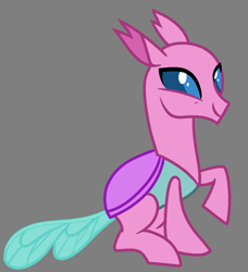 Size: 890x976 | Tagged: safe, artist:star polaris and friends, derpibooru exclusive, imported from derpibooru, axilla, changedling, changeling, base used, female, gray background, older, older axilla, simple background, sitting, solo