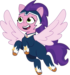 Size: 1115x1192 | Tagged: safe, artist:prixy05, imported from derpibooru, pipp petals, zapp, pegasus, pony, female, flying, g5, mare, my little pony: tell your tale, power ponies, simple background, solo, spread wings, transparent background, vector, wings