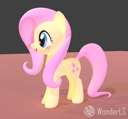 Size: 1042x971 | Tagged: safe, artist:wonderls, imported from derpibooru, fluttershy, pegasus, pony, 3d, 3d model