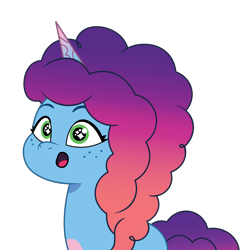 Size: 1200x1200 | Tagged: safe, artist:prixy05, imported from derpibooru, pony, unicorn, :o, female, g5, mare, misty brightdawn, open mouth, rebirth misty, simple background, solo, transparent background, vector, wingding eyes