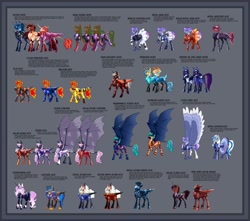 Size: 2048x1813 | Tagged: safe, artist:parrpitched, imported from derpibooru, oc, oc only, oc:aurora dusk(fireverse), oc:camp fire(fireverse), oc:candor champion, oc:crimson skies(fireverse), oc:doctor sunset glory(fireverse), oc:fireheart(fire), oc:iron glamour, oc:lady lightning strike, oc:midnight wind(fireverse), oc:midsummer song(fireverse), oc:nurse lavender blossom, oc:ocean breeze(fireverse), oc:plum pudding(fireverse), oc:queen heartimis, oc:queen lunaris, oc:queen tiara, oc:solar flare(fire), oc:solar flares drones, oc:stellaria royal guard drones, oc:summer breeze(fireverse), alicorn, bat pony, pegasus, concave belly, fireheart76's latex suit design, infographic, large wings, latex, latex suit, prisoners of the moon, reference sheet, rubber, rubber suit, wings