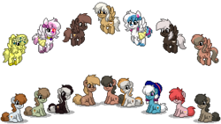 Size: 1920x1080 | Tagged: safe, artist:topsangtheman, imported from derpibooru, oc, oc only, alicorn, earth pony, hybrid, pegasus, pony, rabbit, derpibooru community collaboration, 2024 community collab, animal, simple background, transparent background