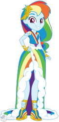 Size: 1303x2700 | Tagged: safe, artist:arcticwindsbases, imported from derpibooru, rainbow dash, human, equestria girls, clothes, dress, female, gala dress, grin, humanized, jewelry, rainbow dash always dresses in style, smiling, solo, solo female