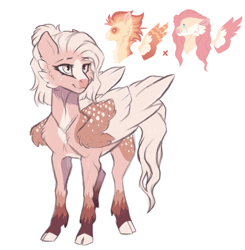 Size: 3005x3068 | Tagged: safe, artist:venommocity, imported from derpibooru, fluttershy, spitfire, oc, oc:piper, pegasus, pony, magical lesbian spawn, offspring, parent:fluttershy, parent:spitfire, parents:spitshy, simple background, white background