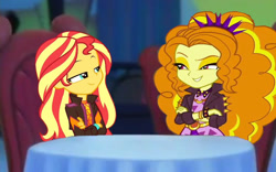 Size: 1122x698 | Tagged: safe, artist:ktd1993, imported from derpibooru, adagio dazzle, sunset shimmer, equestria girls, female, house of mouse, lesbian, ship:sunsagio, shipping