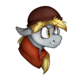 Size: 2300x2300 | Tagged: safe, artist:molars, imported from derpibooru, derpy hooves, pony, angry, bust, derp, digital art, floppy ears, hat, helmet, nose wrinkle, portrait, rendered, scrunchy face, shading, simple background, soldier, solo, team fortress 2, tf2 soldier, transparent background, wavy mouth